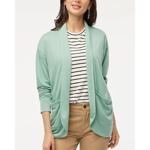 New with Tags J.Crew Eucalyptus Steam Soft Knit Wrap Cardigan Sweater Size‎ XXL - Picture 1 of 13